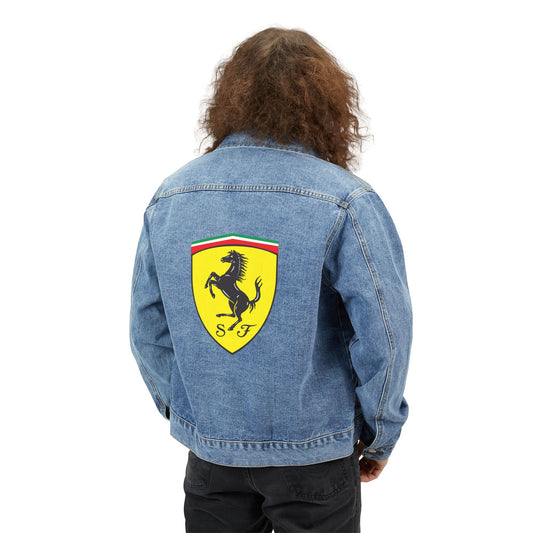 Men's Ferrari Motorsport Car Denim Jacket