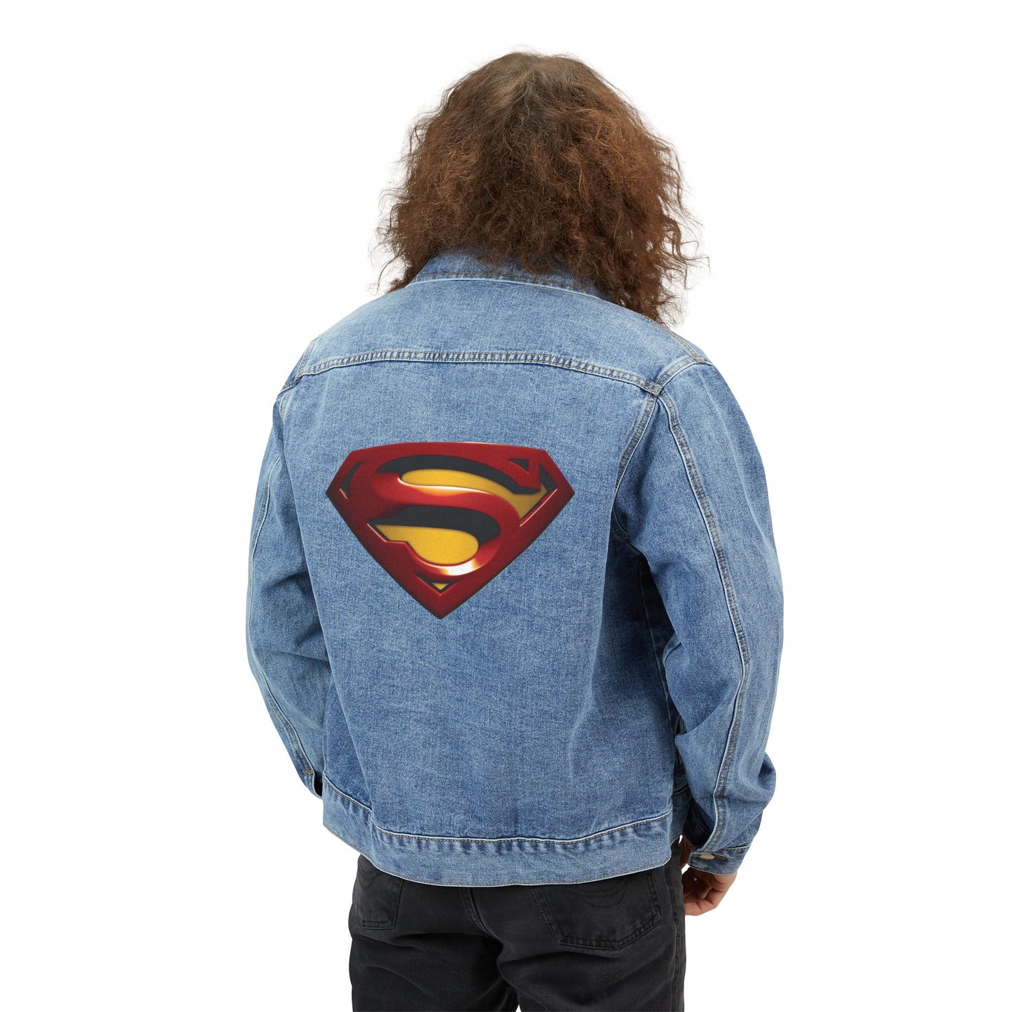 Men's Superman Superhero Denim Jacket