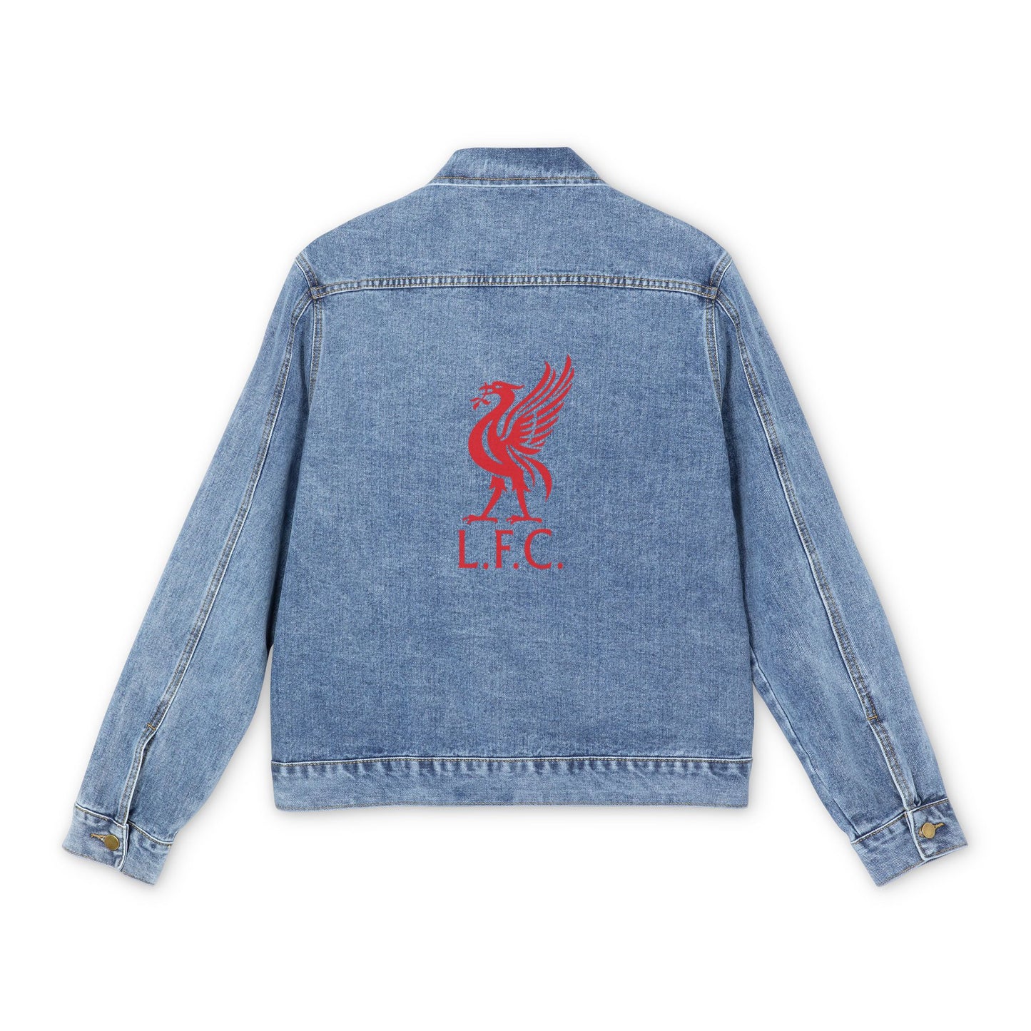 Men's Liverpool L.F.C Soccer (Red) Denim Jacket