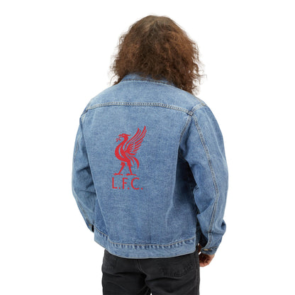 Men's Liverpool L.F.C Soccer (Red) Denim Jacket