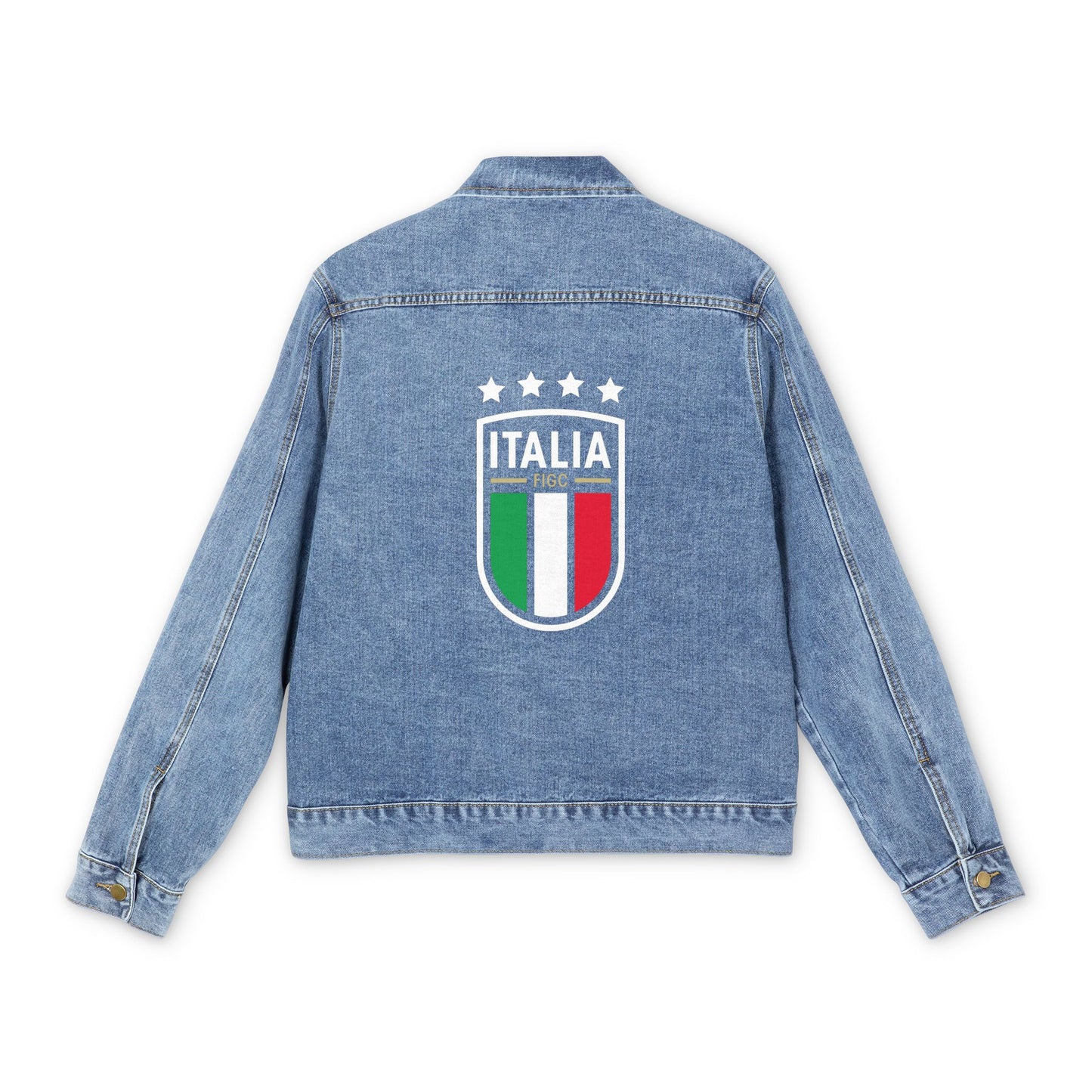 Men's Italy National Soccer Team Denim Jacket