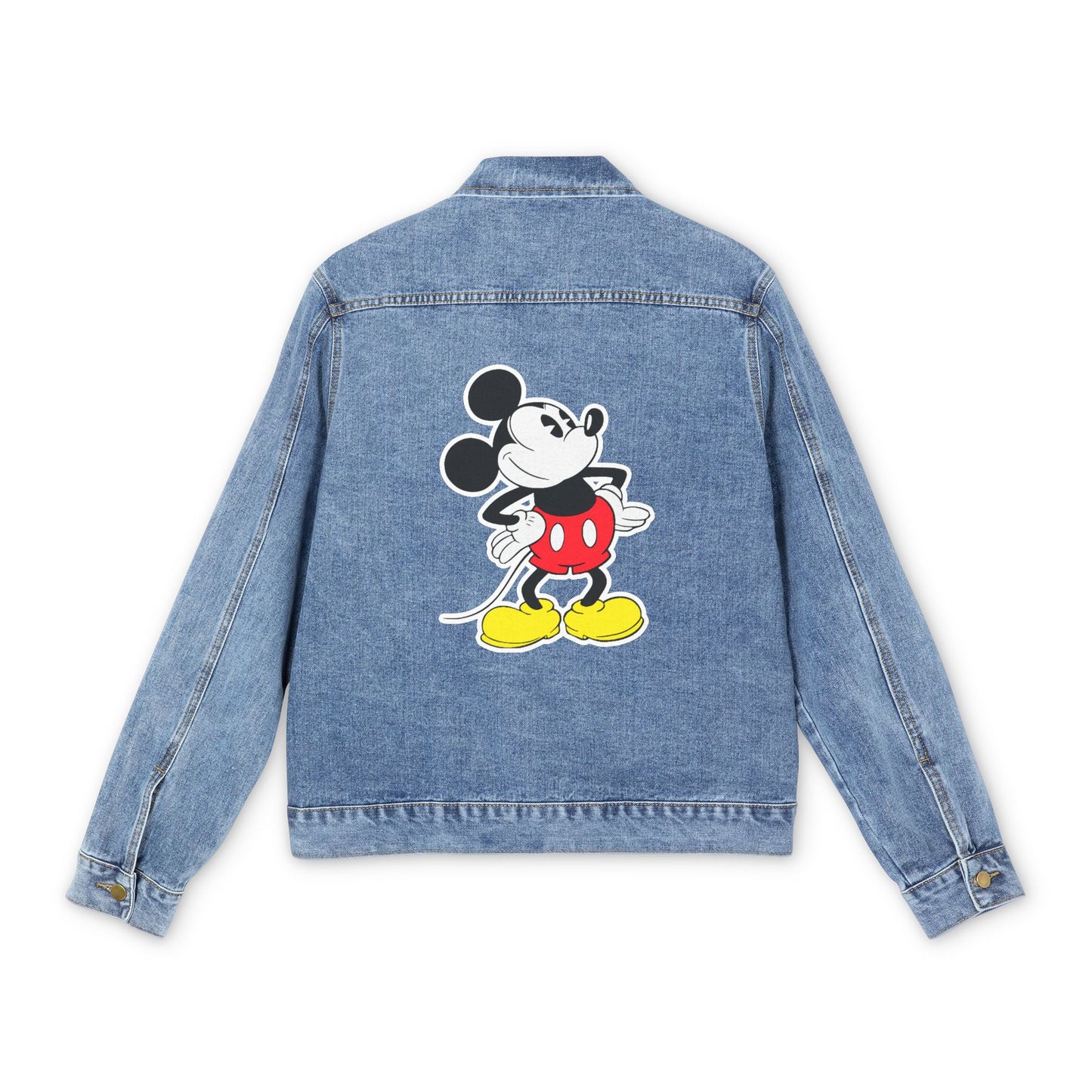 Men's Mickey Mouse Cartoon Denim Jacket