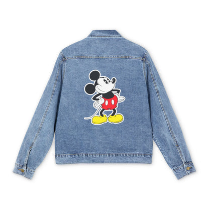 Men's Mickey Mouse Cartoon Denim Jacket