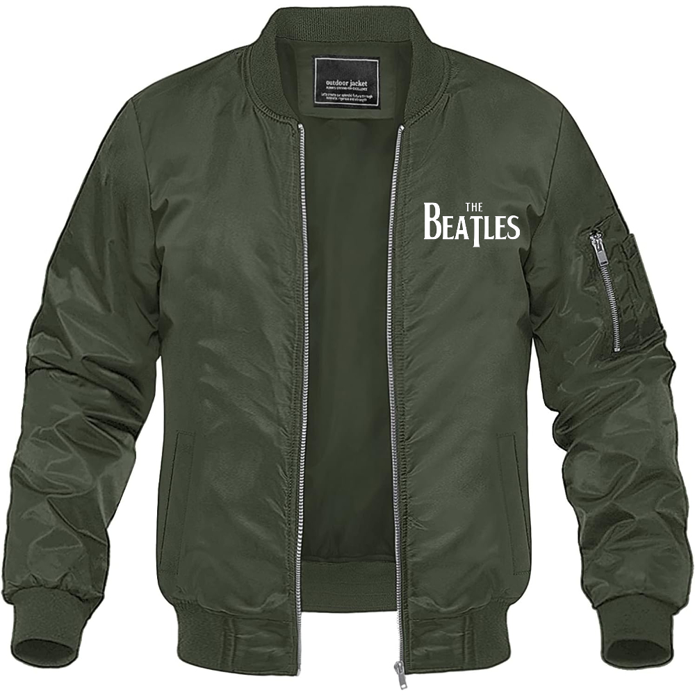 Men's The Beatles Music Lightweight Bomber Jacket Windbreaker Softshell Varsity Jacket Coat