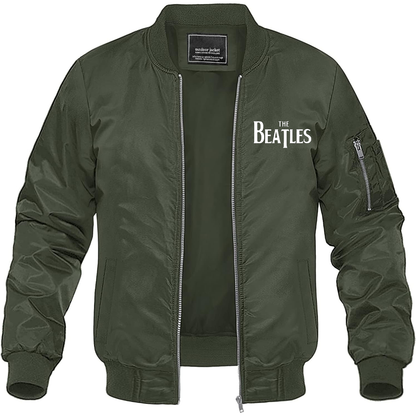 Men's The Beatles Music Lightweight Bomber Jacket Windbreaker Softshell Varsity Jacket Coat