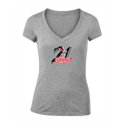 Women's 21 Savage Music V-Neck T-Shirt