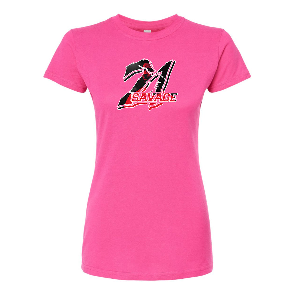 Women's 21 Savage Music Round Neck T-Shirt