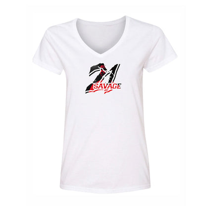 Women's 21 Savage Music V-Neck T-Shirt