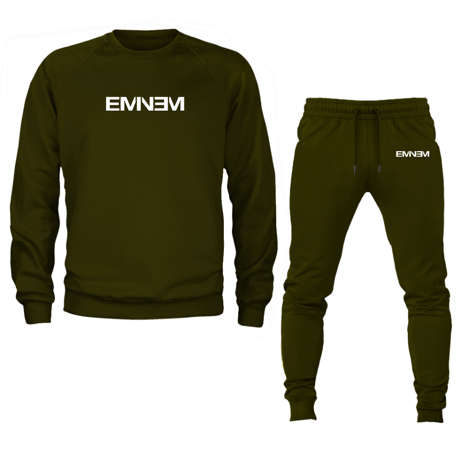 Men's Eminem Music Crewneck Sweatshirt Joggers Suit