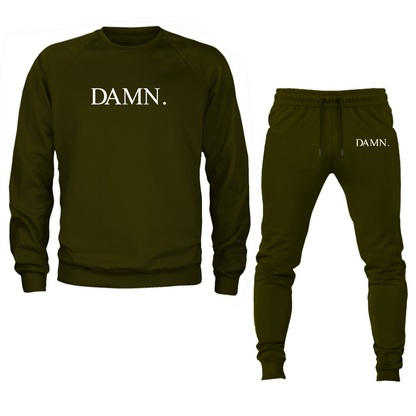 Men's Damn Kendrick Lamar TDE Rap Album Music Crewneck Sweatshirt Joggers Suit