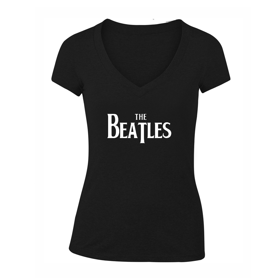 Women's The Beatles Music V-Neck T-Shirt