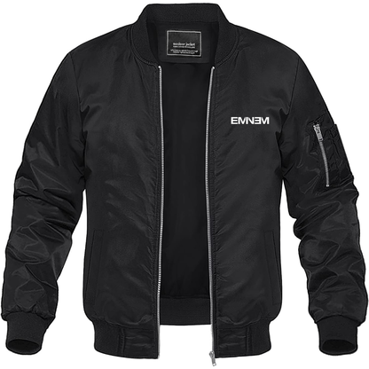 Men's Eminem Music Lightweight Bomber Jacket Windbreaker Softshell Varsity Jacket Coat