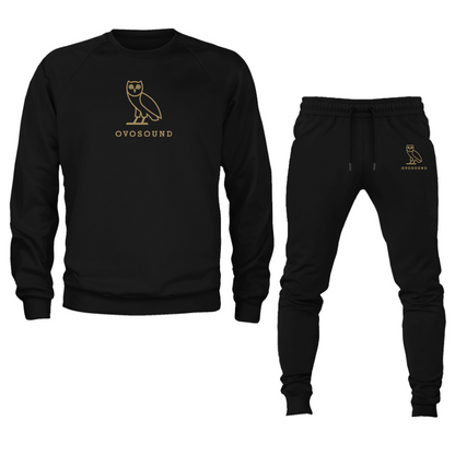 Men's Ovosound Drake Music Crewneck Sweatshirt Joggers Suit