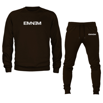 Men's Eminem Music Crewneck Sweatshirt Joggers Suit