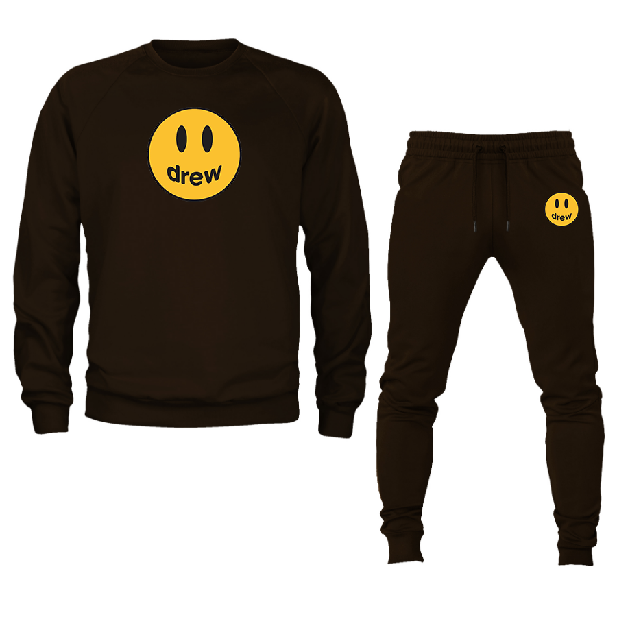 Men's Justin Bieber Drew Music Crewneck Sweatshirt Joggers Suit