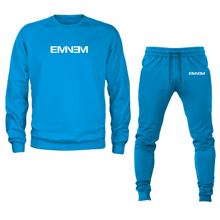 Men's Eminem Music Crewneck Sweatshirt Joggers Suit