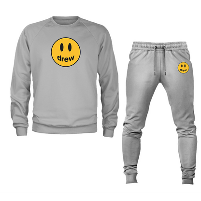 Men's Justin Bieber Drew Music Crewneck Sweatshirt Joggers Suit