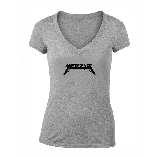 Women's Kanye West Yeezus Music V-Neck T-Shirt