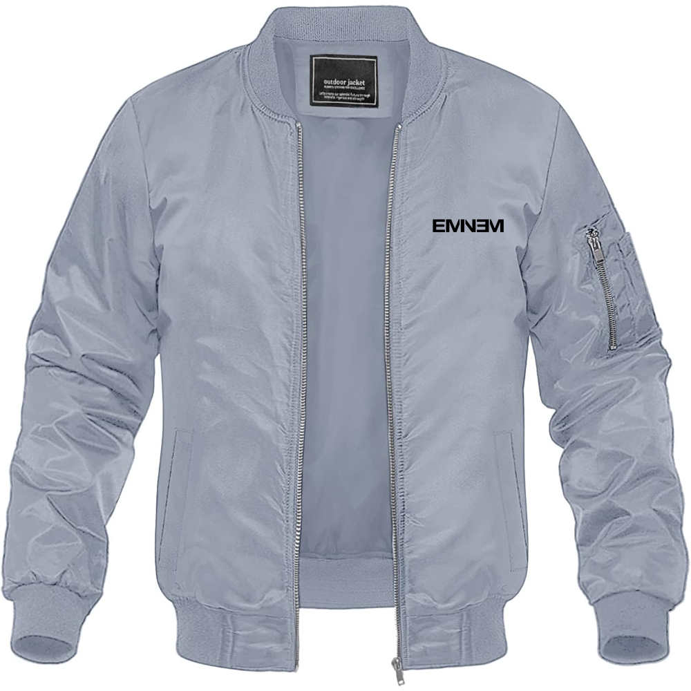 Men's Eminem Music Lightweight Bomber Jacket Windbreaker Softshell Varsity Jacket Coat