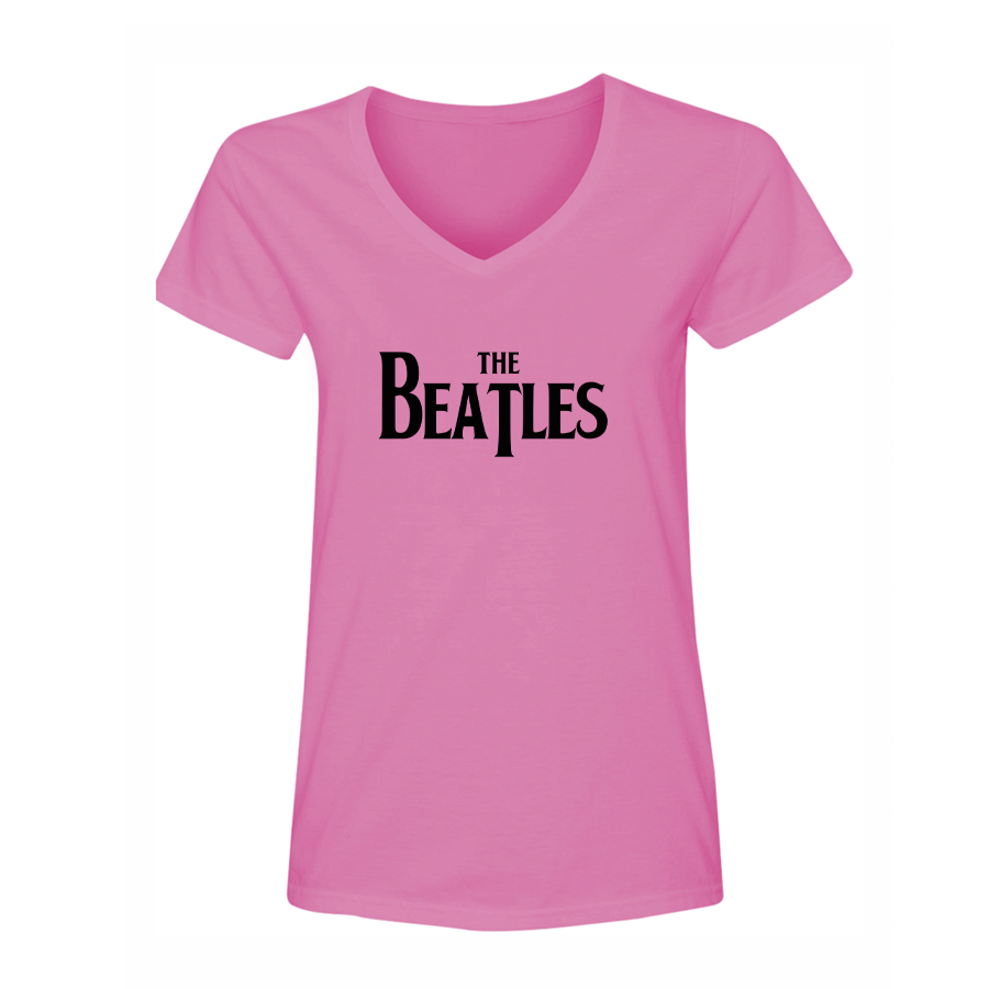 Women's The Beatles Music V-Neck T-Shirt