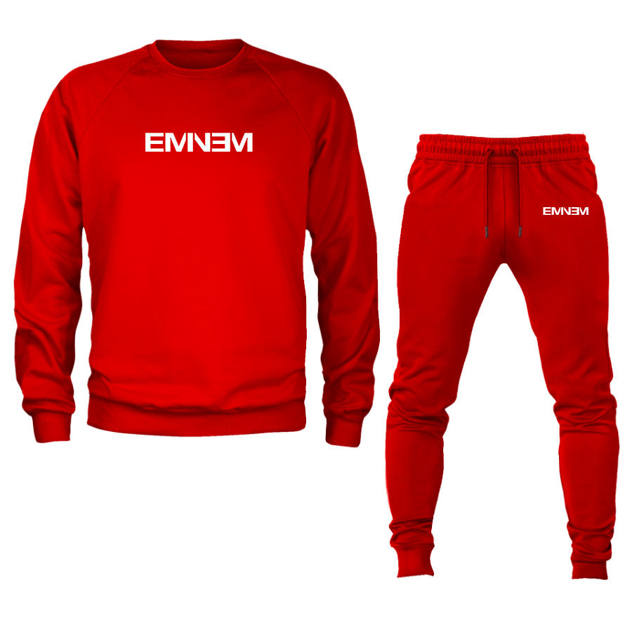 Men's Eminem Music Crewneck Sweatshirt Joggers Suit