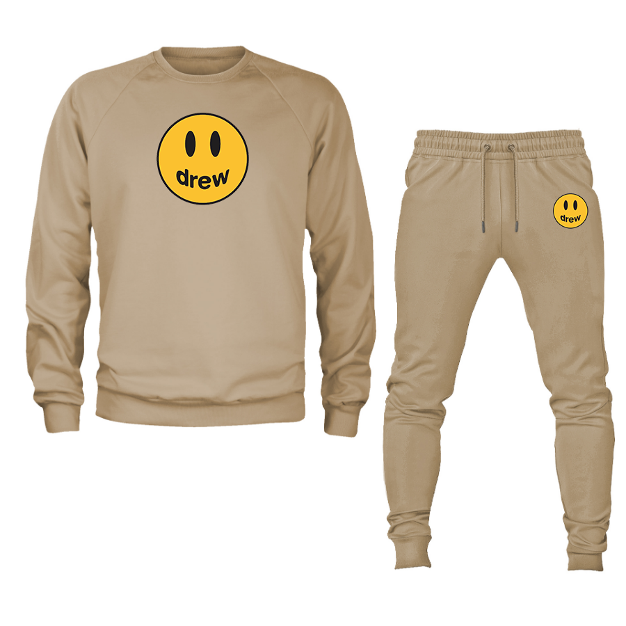 Men's Justin Bieber Drew Music Crewneck Sweatshirt Joggers Suit