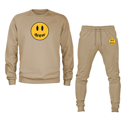 Men's Justin Bieber Drew Music Crewneck Sweatshirt Joggers Suit