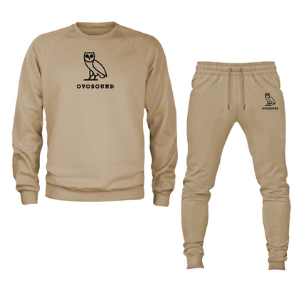 Men's Ovosound Drake Music Crewneck Sweatshirt Joggers Suit