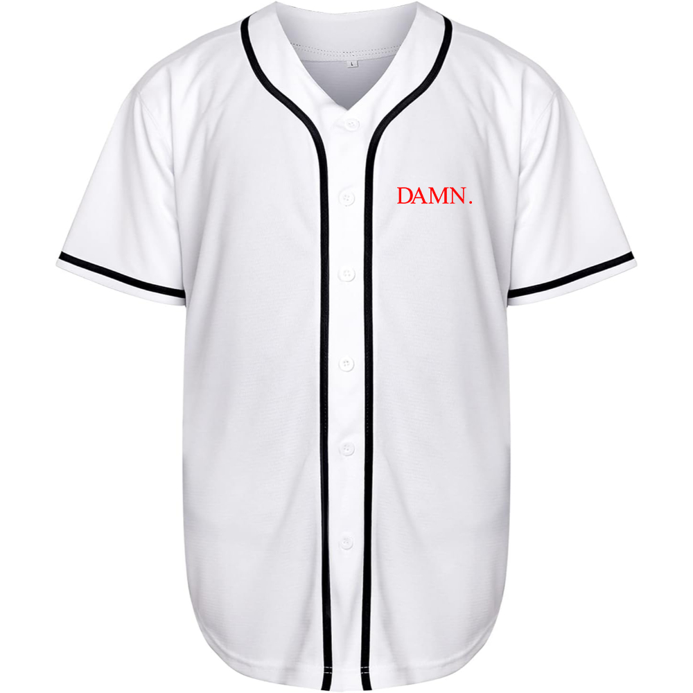 Men's Damn Kendrick Lamar TDE Rap Album Music Baseball Jersey