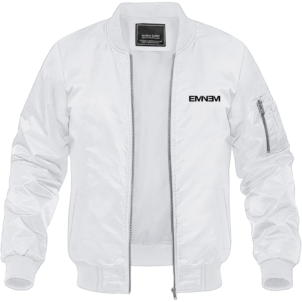 Men's Eminem Music Lightweight Bomber Jacket Windbreaker Softshell Varsity Jacket Coat