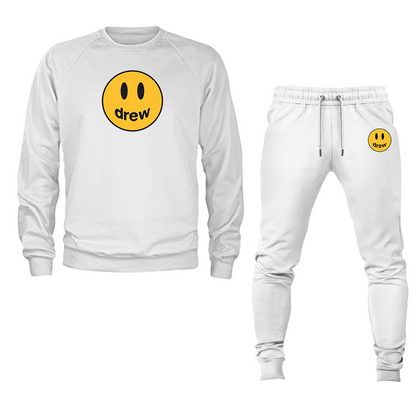 Men's Justin Bieber Drew Music Crewneck Sweatshirt Joggers Suit