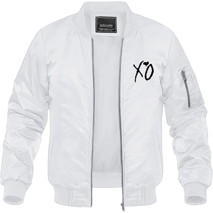 Men’s The Weeknd XO Music Lightweight Bomber Jacket Windbreaker Softshell Varsity Jacket Coat