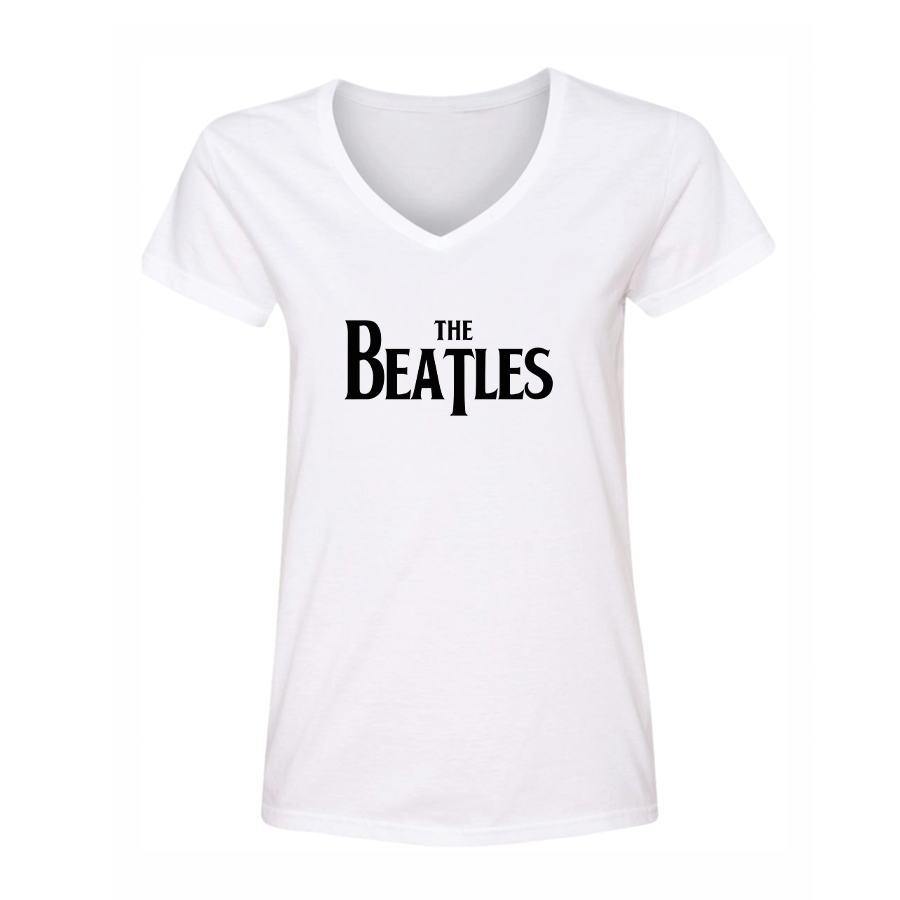 Women's The Beatles Music V-Neck T-Shirt