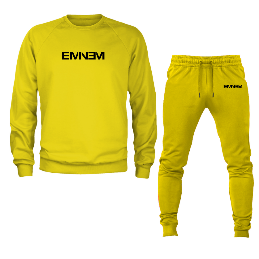 Men's Eminem Music Crewneck Sweatshirt Joggers Suit